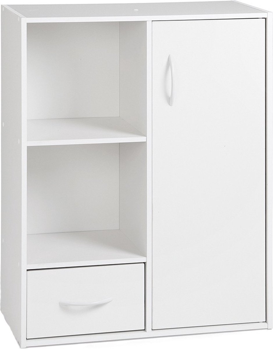 CALICOSY - Opbergrek met 2 vakken 1 lade en 1 kast 62x30x80cm
