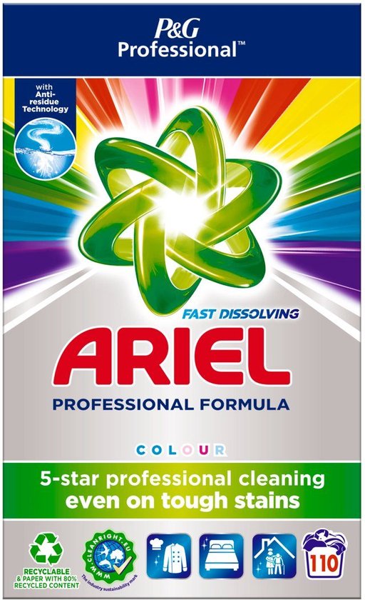 Ariel lessive en poudre Regular 110 lavages + couleur 110 lavages