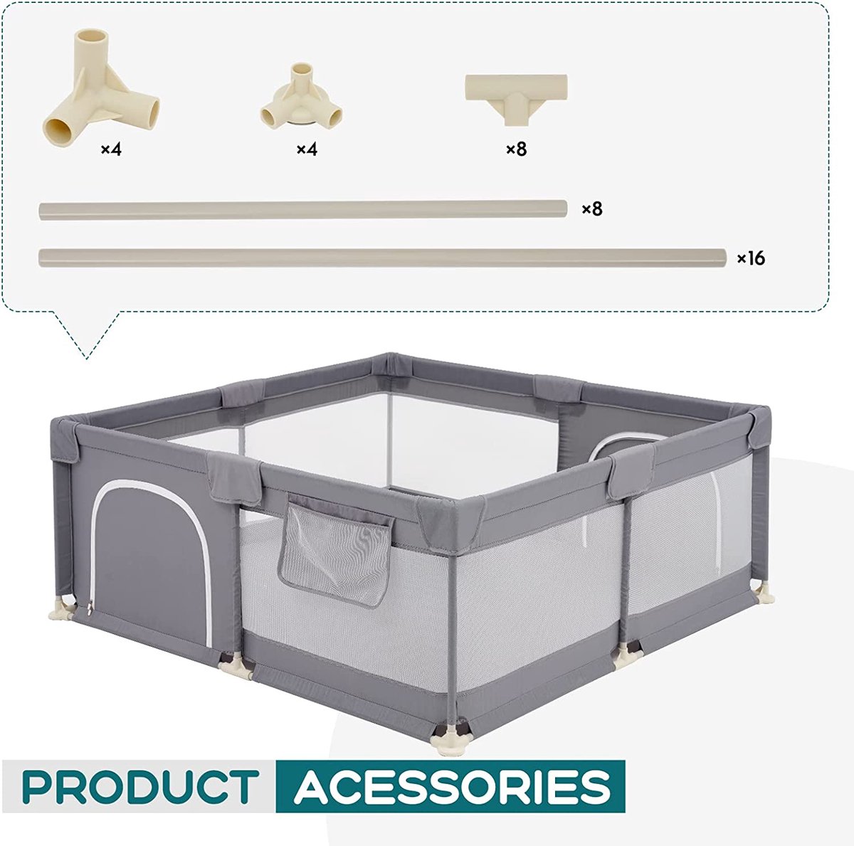 Goedkoopste baby grondbox -Babybox, speelplaats, groot activiteitencentrum met antislip