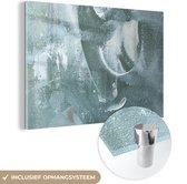 MuchoWow® Glasschilderij 30x20 cm - Schilderij acrylglas - Acrylverf - Structuren - Abstract - Foto op glas - Schilderijen