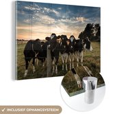 MuchoWow® Peinture sur verre - Vaches - Animaux - Ferme - 90x60 cm - Peintures sur verre acrylique - Photo sur Glas