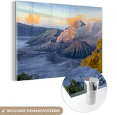 Vue du volcan Bromo Glas 30x20 cm - petit - Tirage photo sur Glas (décoration murale en plexiglas)