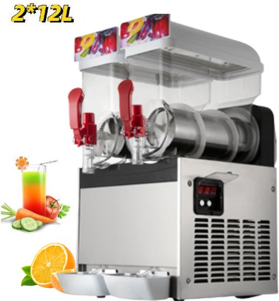 Luxuriq Slush Puppy Maker, Slush Puppy Machine - Milkshake Machine - 7 Programma's - 2 Liter - Zelfreinigingsfunctie - Slushi, Granita, Frappé, Milkshakes en meer