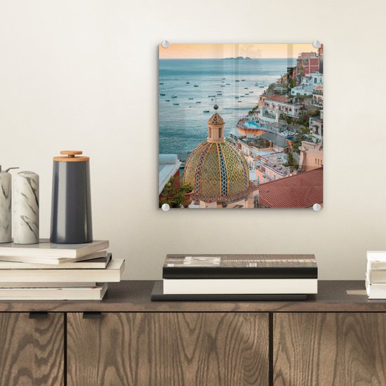 Peinture sur Verre - Italie - Positano - Mer - 20x20 cm - Peintures sur Verre Peintures - Photo sur Glas