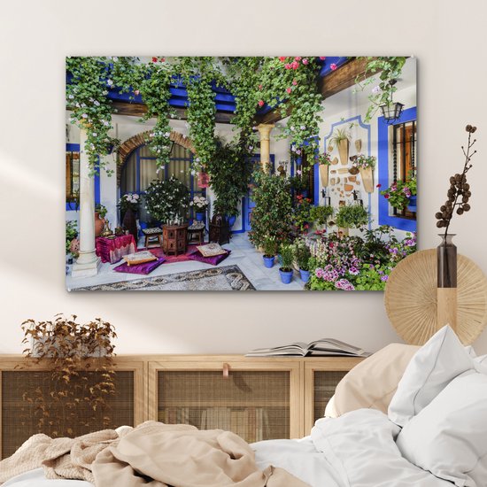 Carré coloré en plexiglas de Cordoue espagnol 90x60 cm - Tirage photo sur Glas (décoration murale en plexiglas)