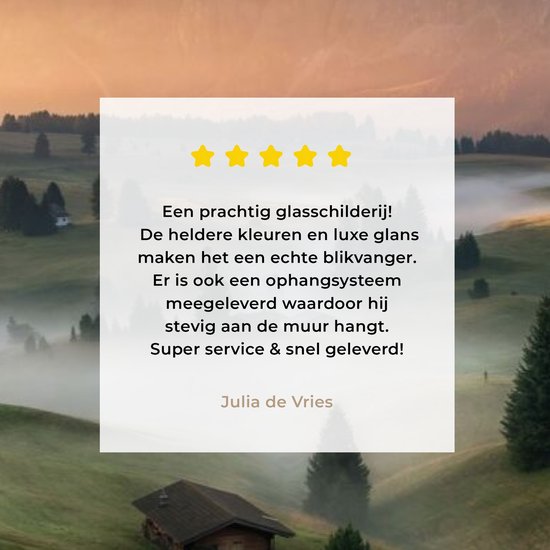 MuchoWow® Peinture sur verre - Berg - Brouillard - Paysage - 160x80 cm - Peintures sur verre acrylique - Photo sur Glas