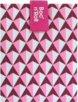 Roll'Eat Boc'n'Roll Foodwrap Boterhamzakje  - Herbruikbaar - Tiles Pink