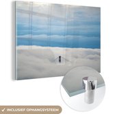 MuchoWow® Glasschilderij - San Francisco - Brug - Blauw - 30x20 cm - Acrylglas Schilderijen - Foto op Glas