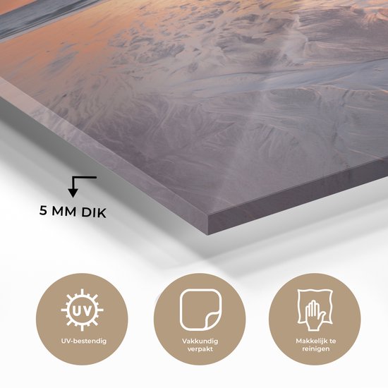 Peinture sur verre - Plage - Soleil - Mer - 180x120 cm - Peintures acryliques - Photo sur Glas