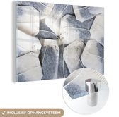 MuchoWow® Peinture sur verre 120x80 cm - Peinture sur verre acrylique - Fond sachets de thé - Photo sur verre - Peintures