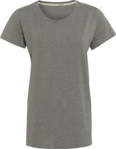 Knit Factory Lily Shirt - Chemise femme à col rond - T-shirt à manches courtes - Chemise pour le printemps et l'été - Urban Green - L