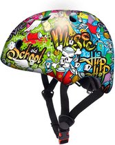 DeQube Fietshelm voor Kinderen - Skatehelm - Verstelbare Kinderhelm Maat 50-54 cm - Helm Graffiti