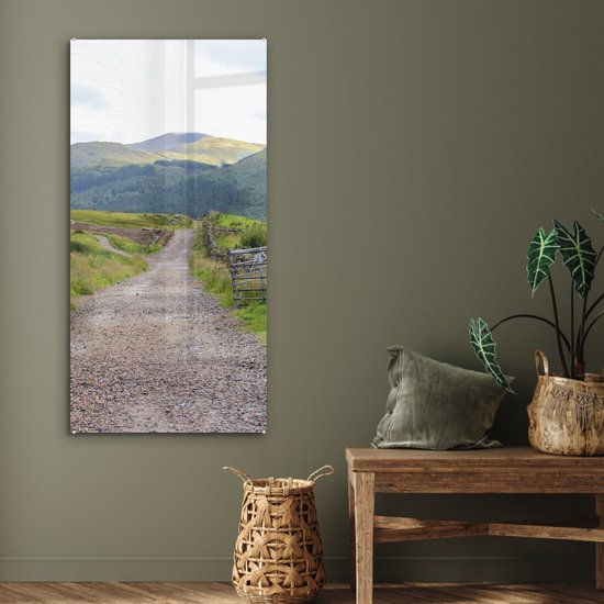 MuchoWow® Peinture sur verre - Route de campagne vers Ben Nevis en Écosse - 60x120 cm - Peintures sur verre acrylique - Photo sur Glas