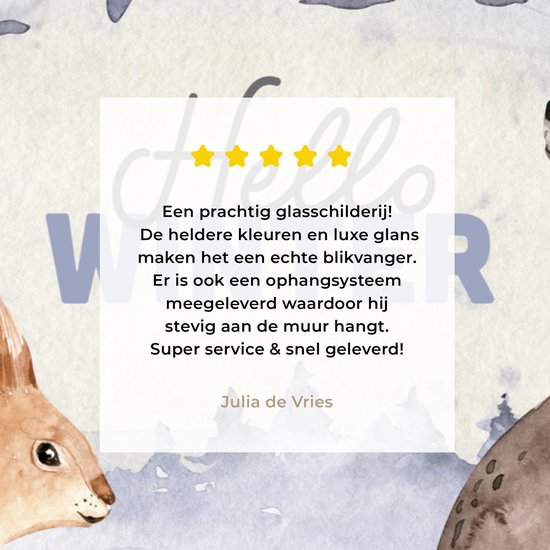 MuchoWow® Peinture sur verre 150x100 cm - Peinture sur verre acrylique - Neige - Hiver - Animaux - Photo sur verre - Peintures