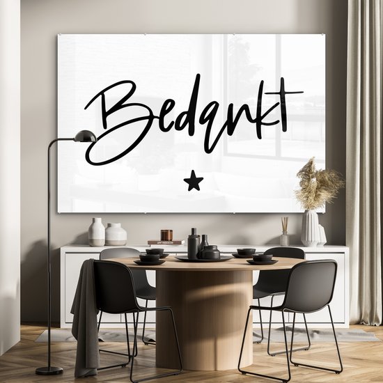 MuchoWow® Peinture sur Verre - Merci - Citations - Collègue - Proverbes - 150x100 cm - Peintures sur Verre Acrylique - Photo sur Glas