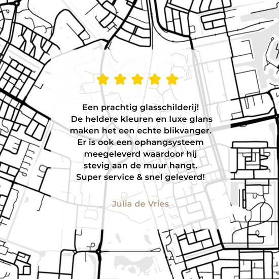 MuchoWow® Glasschilderij 20x20 cm - Schilderij acrylglas - Kaart - Den Helder - Zwart - Wit - Foto op glas - Schilderijen