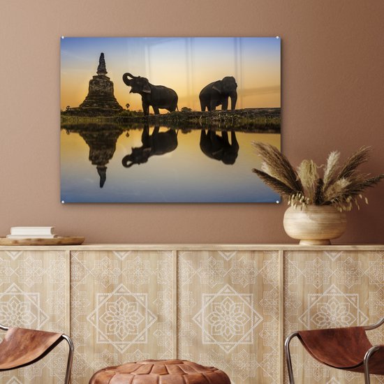 Peinture sur Verre - Coucher de Soleil en Thaïlande - 80x60 cm - Peintures sur Verre Peintures - Photo sur Glas