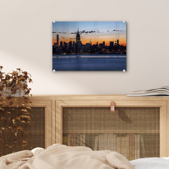 New York City Glas 30x20 cm - small - Tirage photo sur Glas (décoration murale en plexiglas)