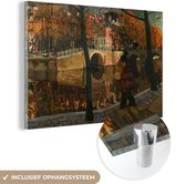 MuchoWow® Glasschilderij 60x40 cm - Schilderij acrylglas - Keizersgracht - schilderij van George Hendrik Breitner - Foto op glas - Schilderijen