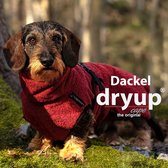 Dryup- Hondenbadjas-Hondenjas- Speciaal voor de Teckel- Bordeaux-ruglengte tot 35cm