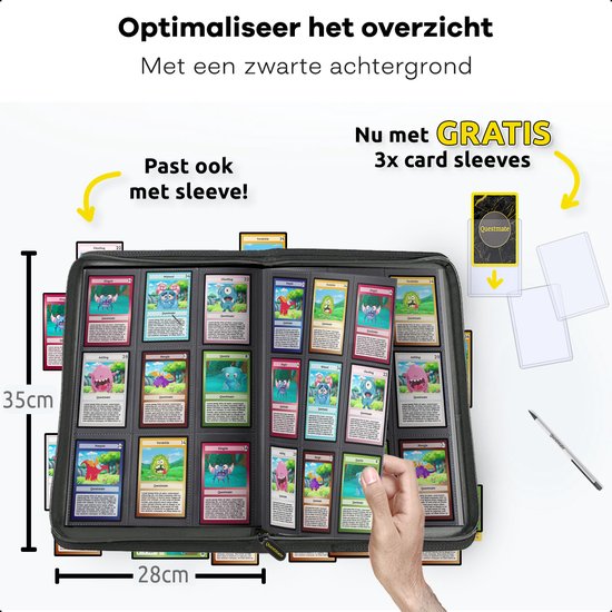 Questmate TCG Verzamelmap Dex - Opbergmap voor 360 kaarten - 3x
