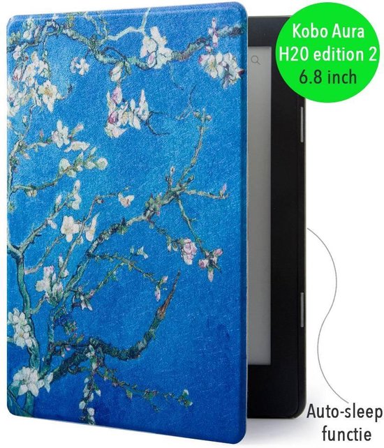 Lunso - sleepcover flip hoes - Kobo Aura H20 edition 2 (6.8) - Van Gogh  amandelboom | bol.com