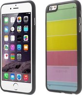 GadgetBay Doorzichtig gekleurd iPhone 6 Plus iPhone 6s Plus hoesje Regenboog Strepen