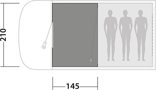 Bo-Camp Tenttapijt – Stevig, Wasbaar & Anti-slip – 3 X 4 Meter (Grijs)