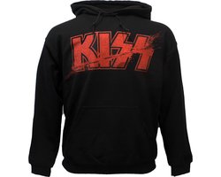 KISS Slashed Logo Hoodie Sweater Trui - Officiële Merchandise - XL