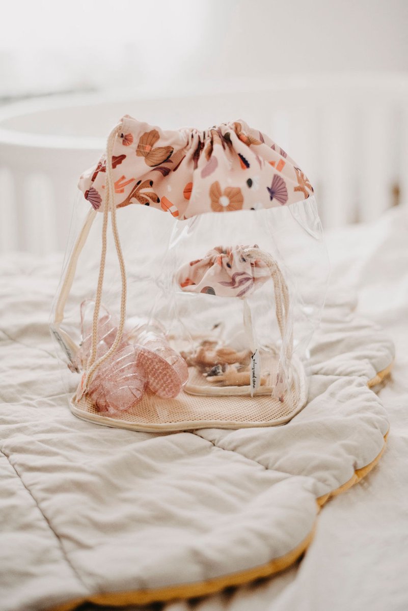 Play & Store opbergtas/ strandtas shells groot