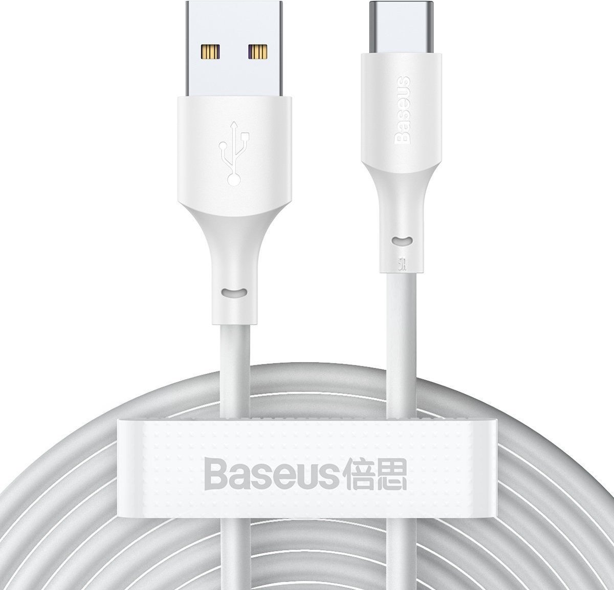 Baseus USB naar USB-C Kabel - Power Delivery - 1.5m- WIT (2 stuks)