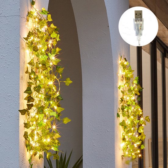 Guirlande Lumineuse Feuilles D'érable 20 LED - 3 M, étanche, à Piles (décoration Automne, Noël) - 10