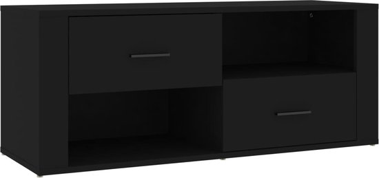 Tv-meubel met LED-verlichting 100x35x40 cm wit