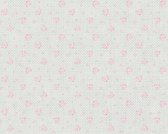 KLEINE BLOEMETJES BEHANG | Engelse stijl - grijs roze wit - A.S. Création Maison Charme