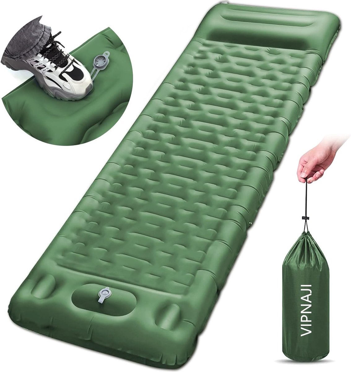 Zelfopblazende Campingmat - Ultralicht en Waterdicht - Met Kussen