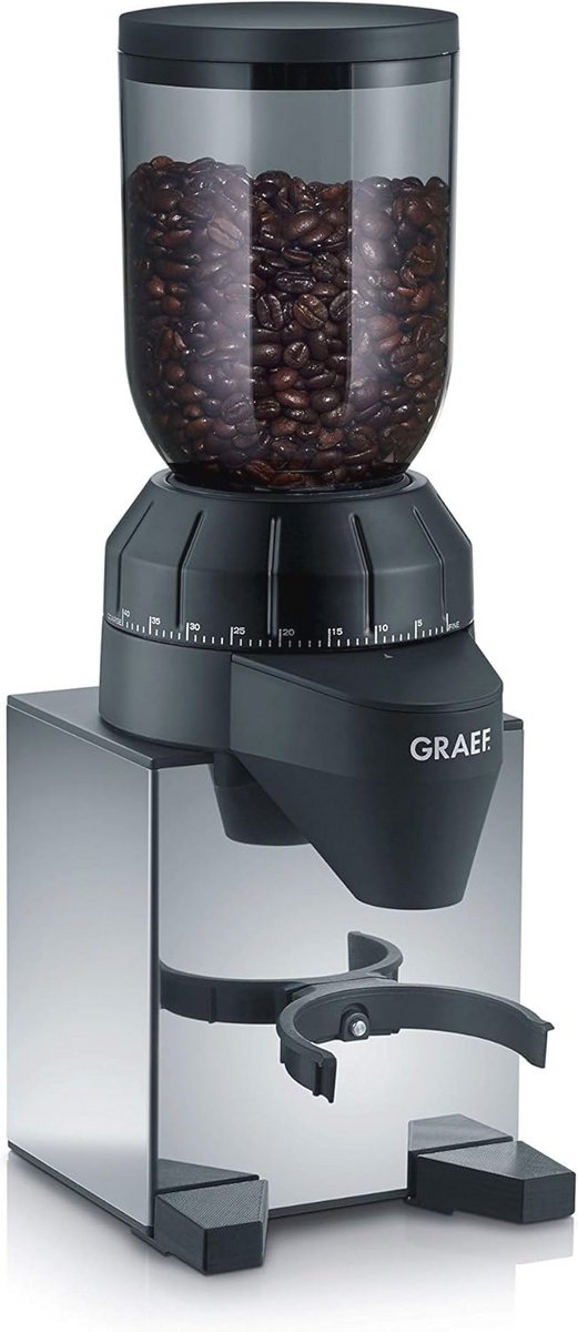 Koffiemolen RVS met 200g Capaciteit - 40 Instellingen en Automatische Functie