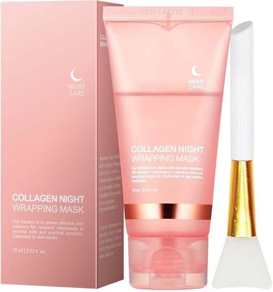 Collagen Night Wrapping Mask – Collageen Sleeping Mask – Korean Skincare – Anti-Aging – Hydraterend & Verstevigend – Glass Skin Effect – Peel Off Nachtmasker