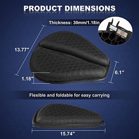 Coussin de siège en gel pour moto, absorption des chocs