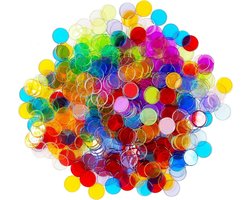 Mega Pack Bingo Chips - 500 Stuks, 11 Kleuren, Hoge Kwaliteit