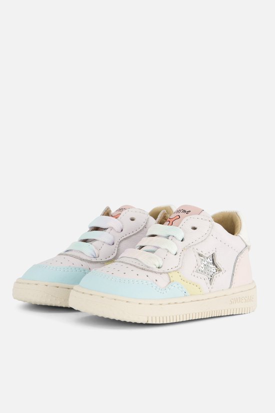 Shoesme Bn24s014 Lage sneakers - Leren Sneaker - Meisjes - Wit - Maat 19