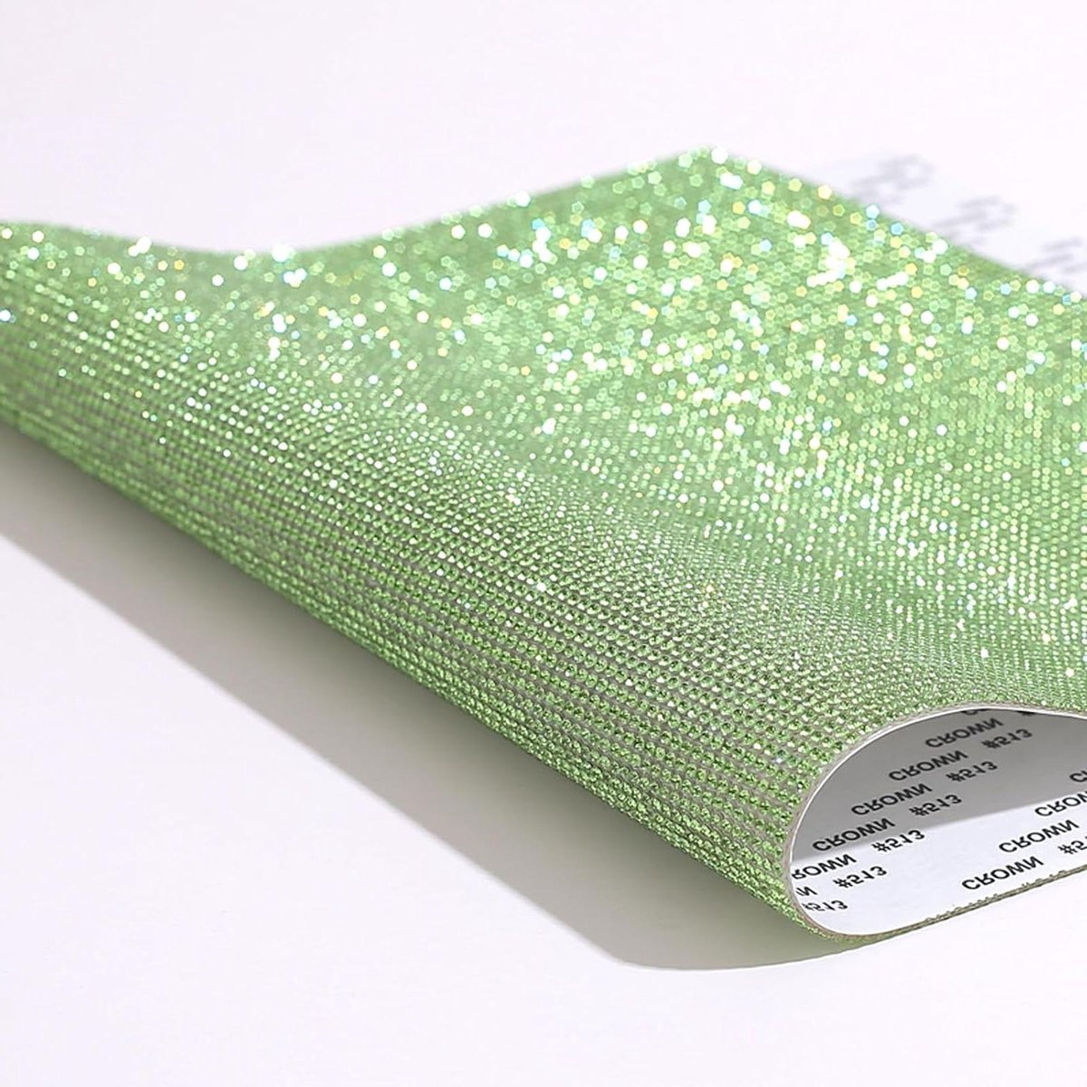 Kristallen Decoratieve Stickers Auto Decoratie Glitter Steentjes Sticke Zelfklevende DIY Strass Kristal Sticker voor Kleding (Lichtgroen)