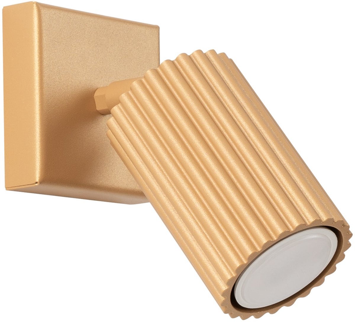 Sollux Lighting Wandlamp Karbon - 8x8x16cm - GU10 - gouden - aluminium