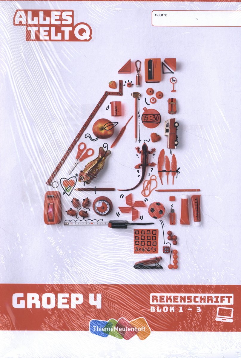 Omslag van Alles telt Q Rekenschrift bij digitaal werken groep 4 (set a 5 ex)
