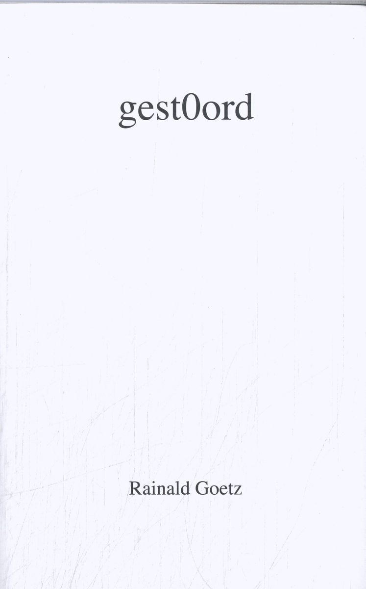Gestoord van Rainald Goetz