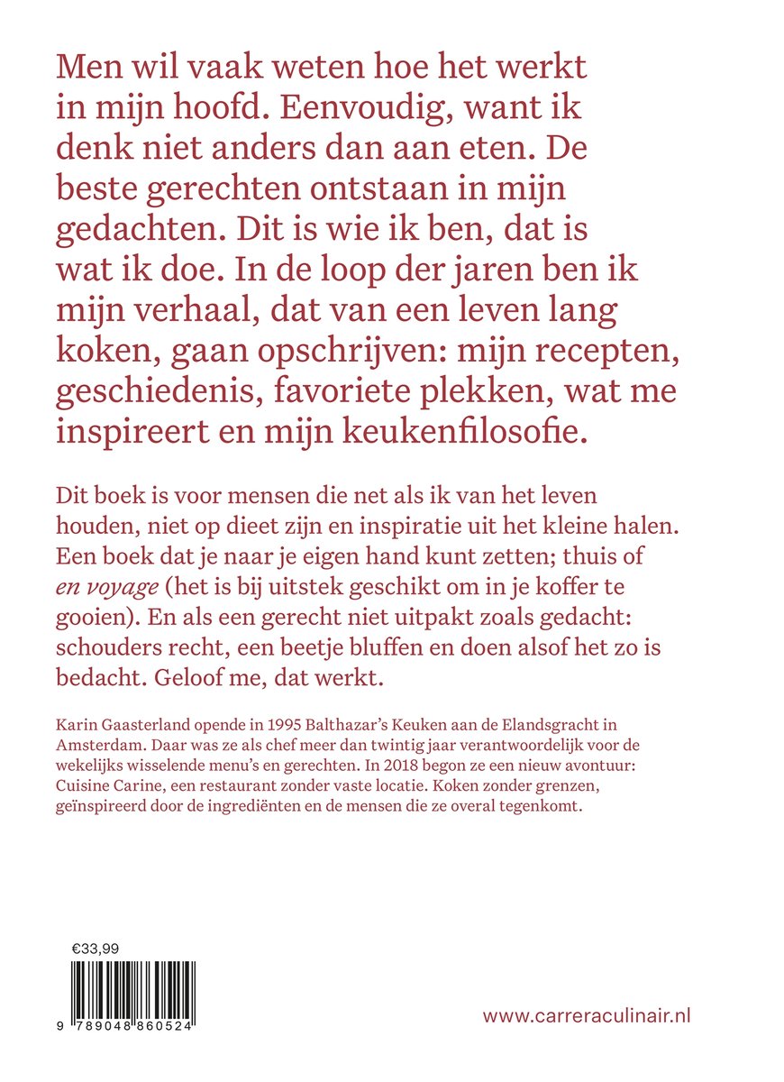 Cuisine Carine - back cover