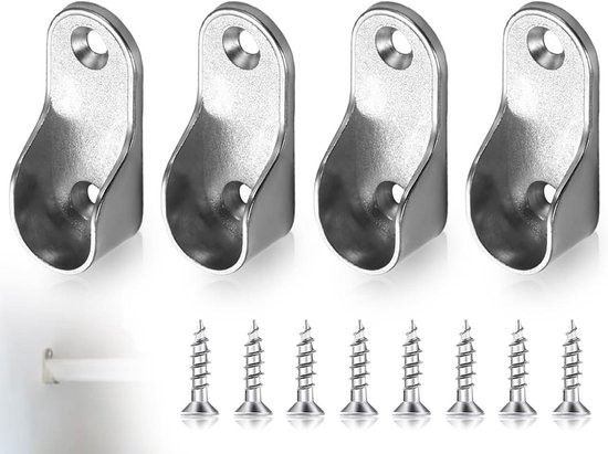 4 stuks spiegelhouders voor zware spiegels, spiegelhouders, spiegelhangers, spiegelhouders, spiegelophangingen, spiegelbevestiging spiegel, spiegelklemmen met pluggen en schroeven