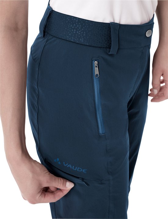 Pantalon Vaude Farley Stretch Zo T-zip II Blauw 40 / Short Femme
