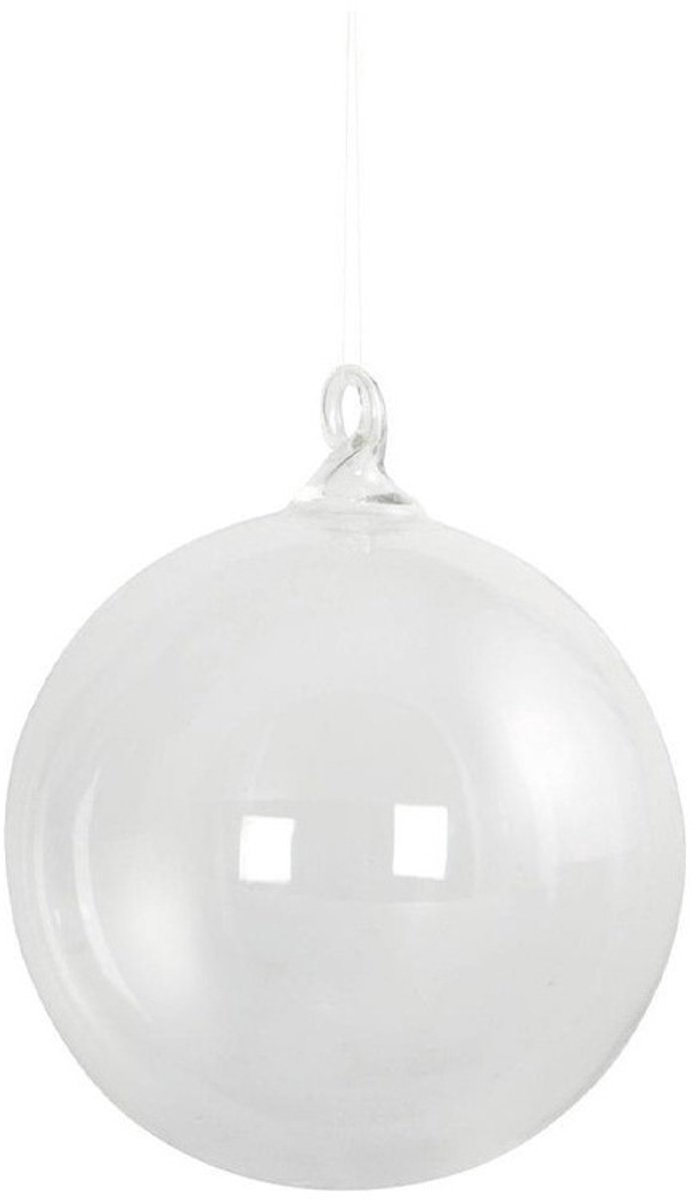 Hobby/diy kerstballen - 5x st - transparant - D14 cm - kunststof - knutselen - kerstballen maken