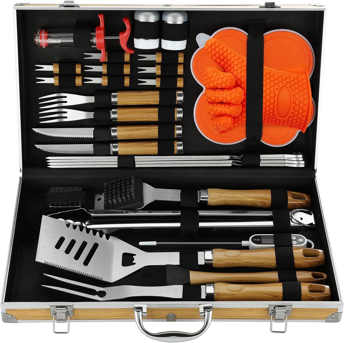 Lexium barbecue accessoires - barbecue tang - barbecue gereedschap - barbecue set