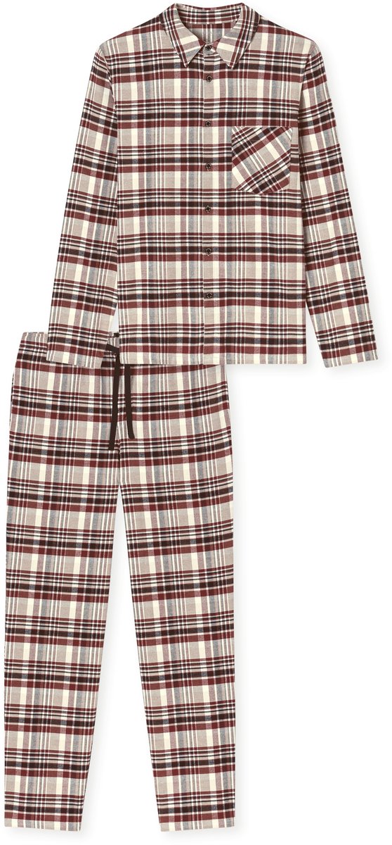 Schiesser heren pyjamaset lang check multi